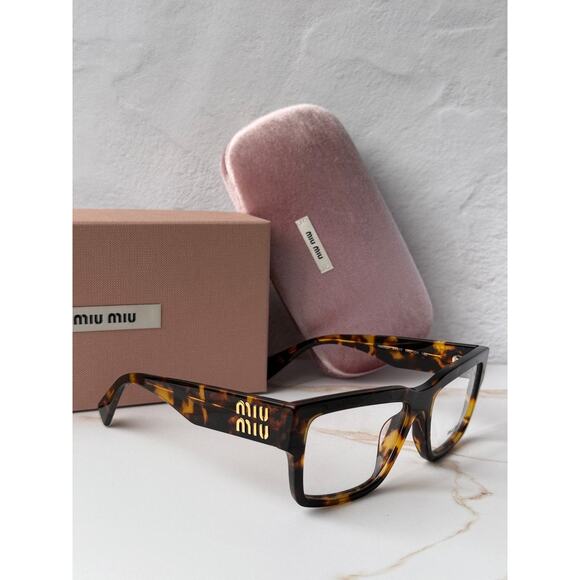 NEW Miu Miu MU02XV Havana Brown Gold Eyeglasses Frames main image 6